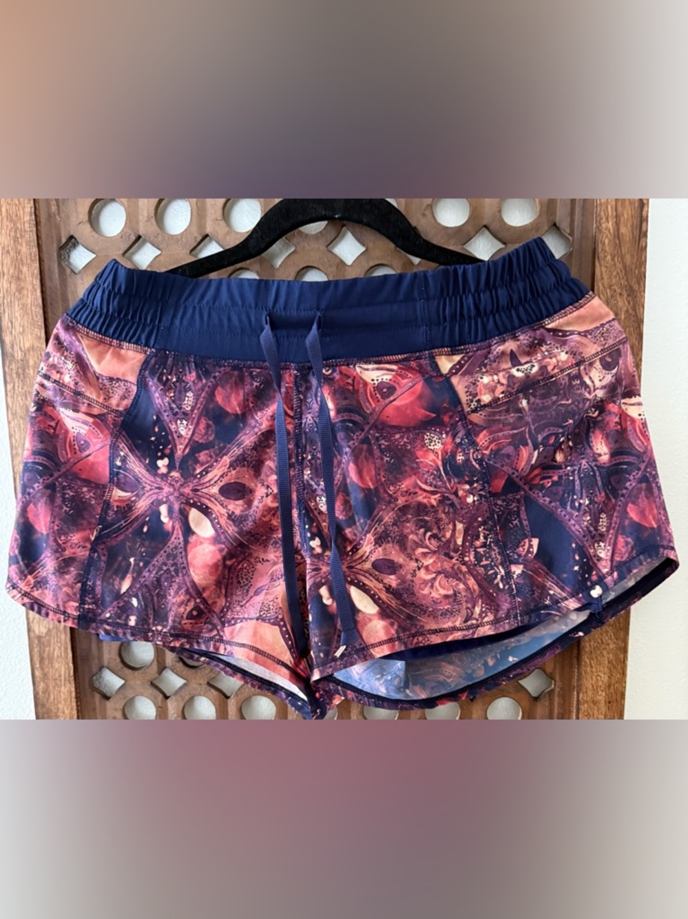 CALIA 2-in-1 Running Shorts Lined Athletic Small Blue Print